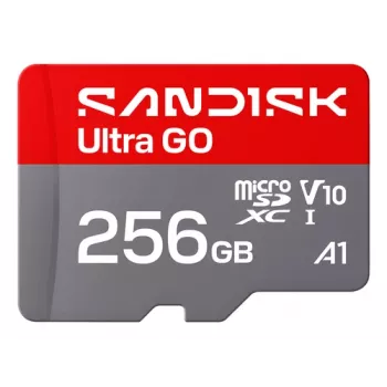 SanDisk Ultra GO microSDXC 256GB UHS-I Class 10 A1 V10 190MB/s koos SD-adapteriga SDSQUGN-256G-GN6MN