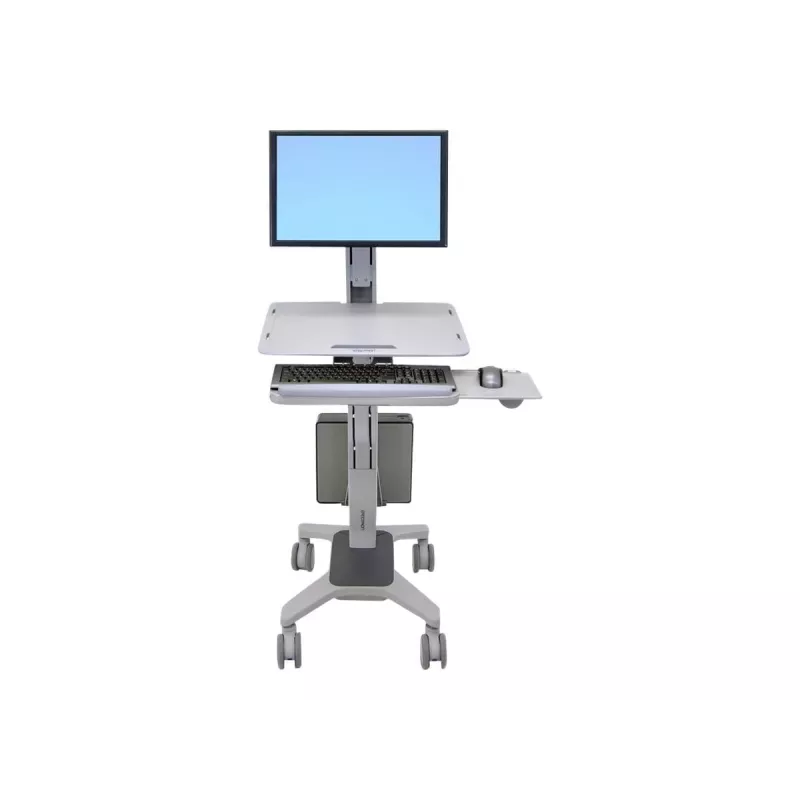 Ergotron WorkFit C-Mod Single LD Sit-Stand Workstation Cart 24-198-055 kuni 27 tolli