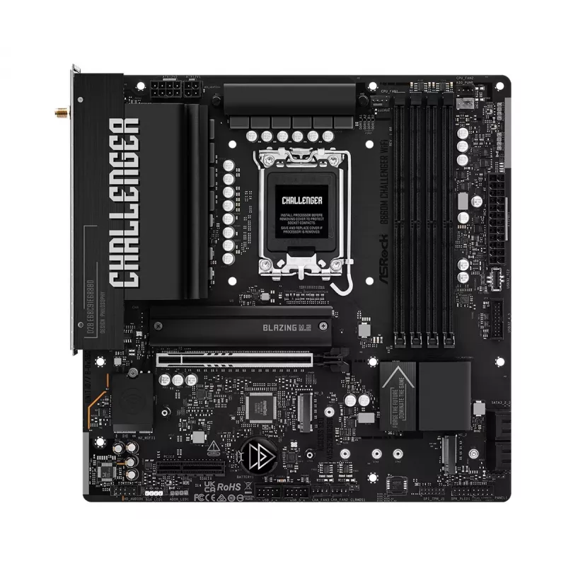 ASRock B860M Challenger WiFi LGA1851 mATX DDR5 emaplaat (90-MXBUP0-A0UAYZ)