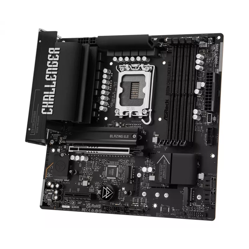 ASRock B860M Challenger WiFi LGA1851 mATX DDR5 emaplaat (90-MXBUP0-A0UAYZ)