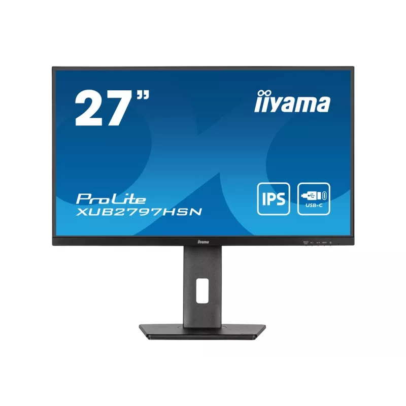 iiyama ProLite XUB2797HSN-B1 27 tolli IPS Full HD 100Hz USB-C 65W ergonoomiline monitor