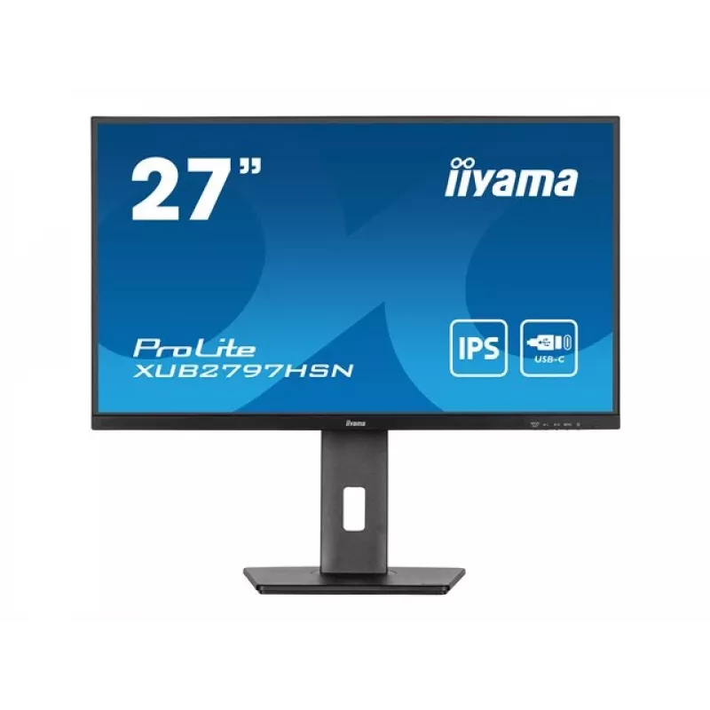 iiyama ProLite XUB2797HSN-B1 27 tolli IPS Full HD 100Hz USB-C 65W ergonoomiline monitor