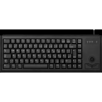 Cherry G84-4400 kompaktne klaviatuur puuteplaadiga USB Belgia paigutus Must G84-4400LUBBE-2