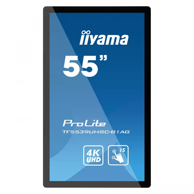Iiyama ProLite TF5539UHSC-B1AG 55 tolli 4K UHD PCAP 50-puute IPS LED monitor must