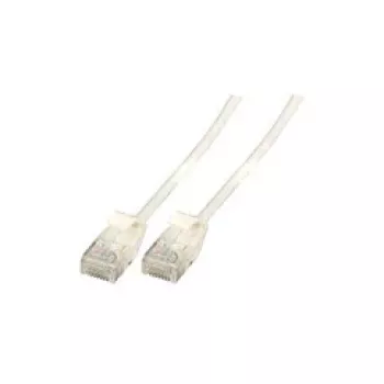 EFB-Elektronik RJ45 Patchkaabel Cat.6A U/UTP TPE 3.6mm Ultraflex Valge 3m