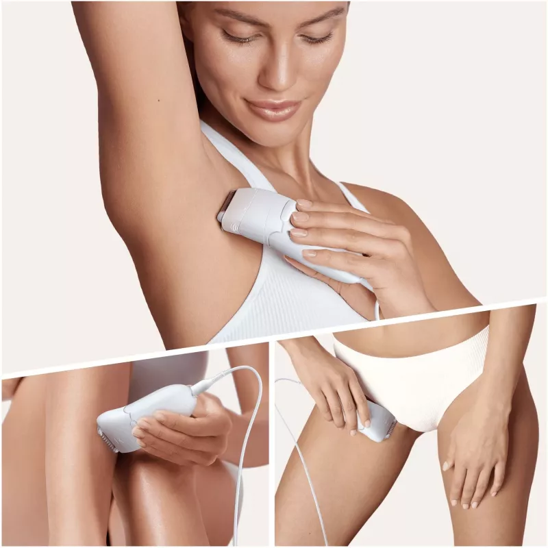 Braun Silk-épil 5 5-825 Power Epilaator, Valge/Roosa, 28 pintsettidega, MicroGrip, Juhtmega