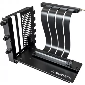 MONTECH Vertikaalne GPU kinnituskomplekt PCIe 4.0 tõstekaabliga, must, 20 cm
