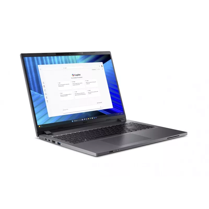 Acer TravelMate P2 TMP216-71-G3-TCO 16 inch WUXGA IPS Sülearvuti Intel Core Ultra 5 125H 16GB RAM 512GB SSD Windows 11 Pro Sõrmejäljelugeja Kaardilugeja 3-aastane Kohapealne Järgmise Tööpäeva Teenindus