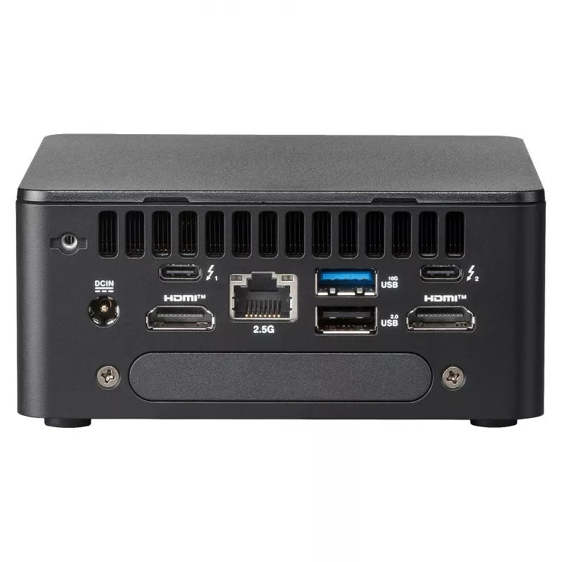 ASUS NUC 13 Pro Tall Kit RNUC13L3HV500000I - Barebone - Mini-PC - Intel Core i5-1350P - Ilma RAM-ita - Ilma salvestusruumita - Intel Iris Xe Graphics - Wi-Fi 6E - Bluetooth 5.3 - 2.5GbE - vPro - Must