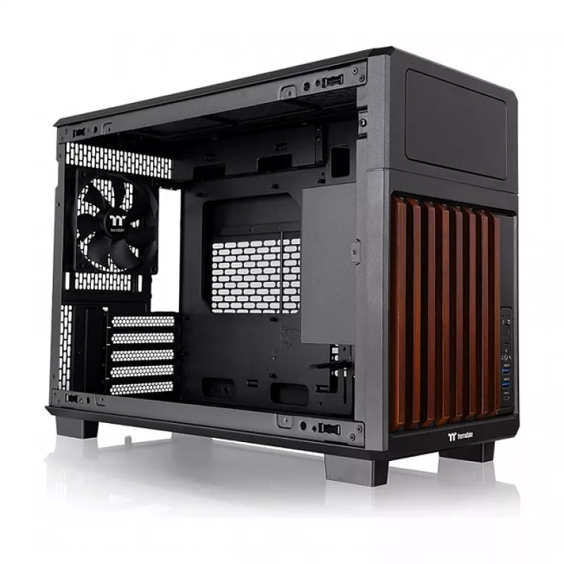 Thermaltake TR200 WS Super Mini Tower korpus, must/puit, karastatud klaas