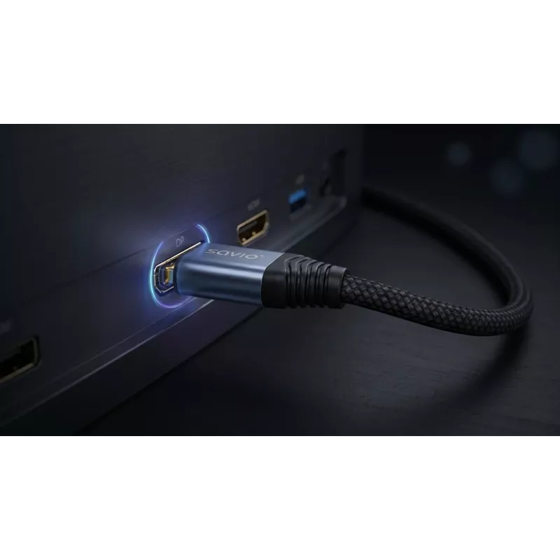 SAVIO CL-211 DisplayPort 2.1 kaabel 3m must