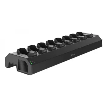 Axis W701 Mk II dokkimisjaam - 8-kohaline laadimis- ja sünkroonimisjaam kehakaameratele - 120W - must (NCS S 9000-N) - Euroopa pistik