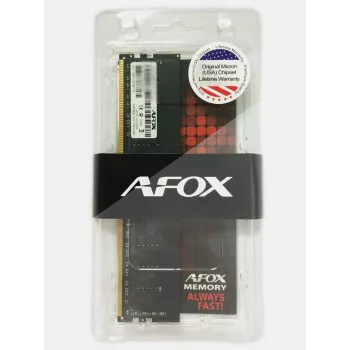 AFOX AFLD44EN1P 4GB DDR4 2400MHz PC4-19200 Non-ECC Unbuffered CL17 1.2V Lauaarvuti RAM-moodul