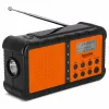 TechniSat TechniRadio Solar 2 DAB+/FM kaasaskantav raadio päikesepaneeli ja käsitsi veetava generaatoriga, must/oranž
