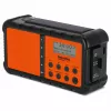 TechniSat TechniRadio Solar 2 DAB+/FM kaasaskantav raadio päikesepaneeli ja käsitsi veetava generaatoriga, must/oranž