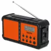 TechniSat TechniRadio Solar 2 DAB+/FM kaasaskantav raadio päikesepaneeli ja käsitsi veetava generaatoriga, must/oranž