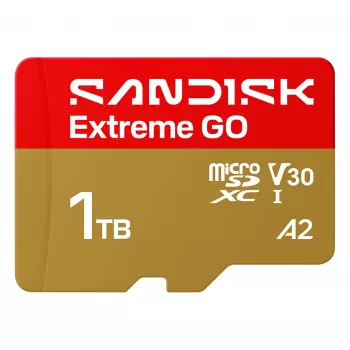 SanDisk Extreme GO microSDXC 1 TB UHS-I mälukaart, lugemiskiirus kuni 240 MB/s, V30, A2