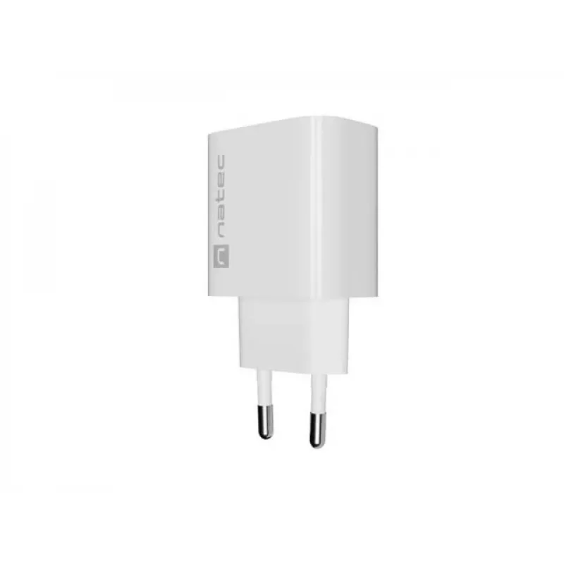 NATEC Ribera seinadapter 1x USB-A + 1x USB-C 20W Valge