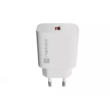 NATEC Ribera Wall Charger 1x USB-A 18W White