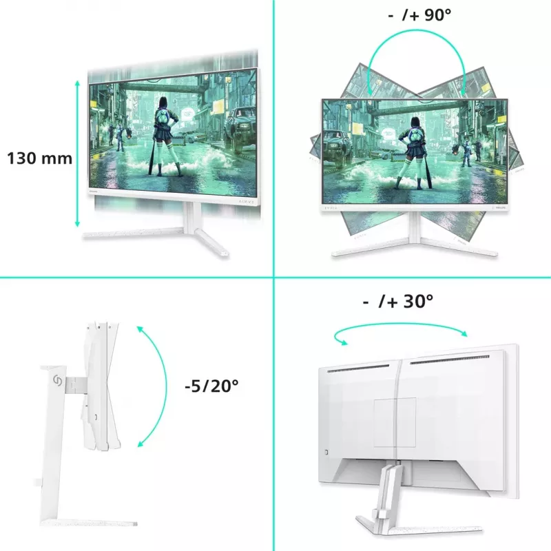 Philips Evnia 3000 24M2N3201P/00 23.8 tolline IPS Full HD 180Hz mängumonitor valge
