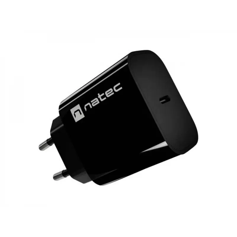 NATEC Ribera USB-C seinälaadija 20W must