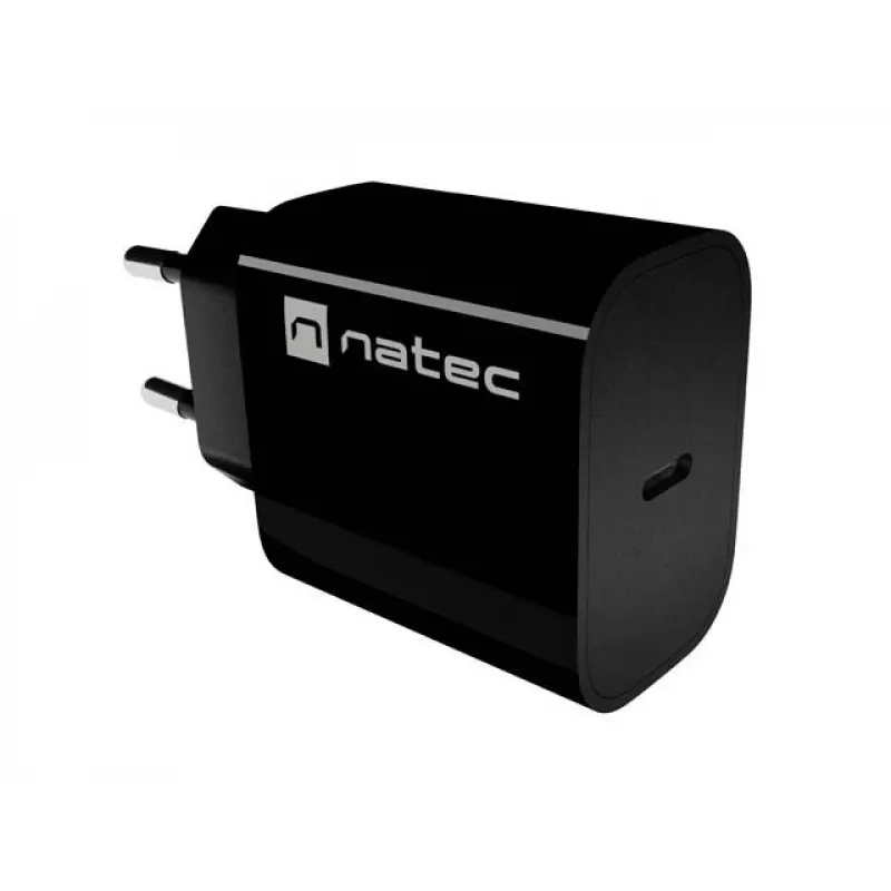 NATEC Ribera USB-C seinälaadija 20W must