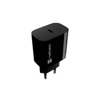 NATEC Ribera USB-C seinälaadija 20W must