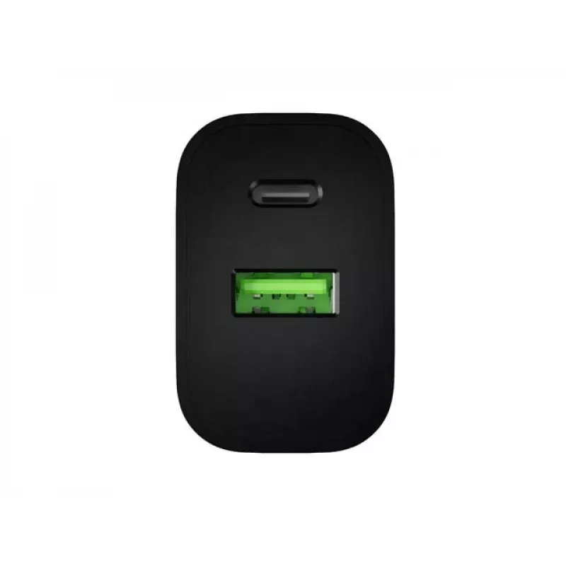 NATEC Ribera seinadapter 1x USB-A + 1x USB-C 20W must