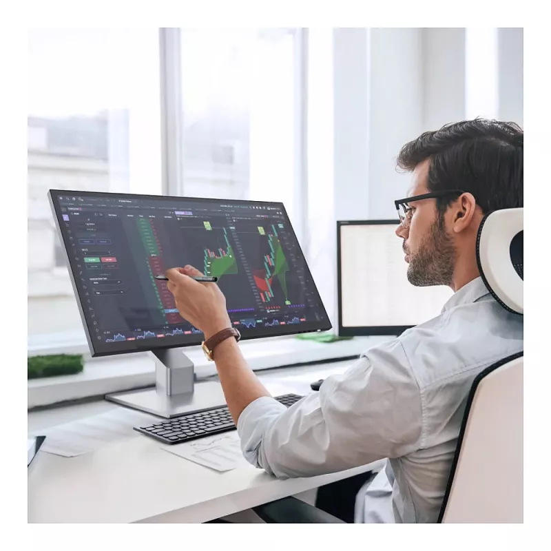 ALOGIC Clarity Fold Touch 27 tolli 4K UHD IPS puuteekraaniga monitor veebikaamera ja 65W USB-C PD ning kokkupandava alusega