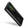 AXAGON EEM2-SD2B väline korpus 10Gbps M.2 NVMe/SATA SSD LED-ekraaniga, USB-C, must