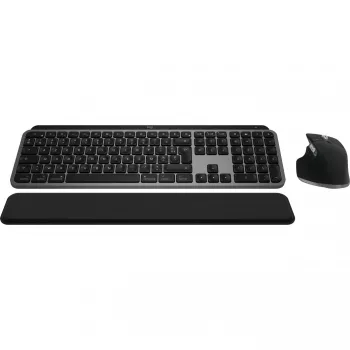 Logitech Master Series MX Keys S Combo for Mac - Juhtmeta klaviatuuri ja hiire komplekt - Täissuuruses - Taustvalgustusega - AZERTY Prantsuse - Space Gray (920-012841)