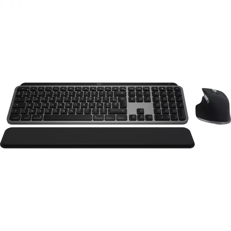 Logitech Master Series MX Keys S Combo for Mac - Juhtmeta klaviatuuri ja hiire komplekt - Täissuuruses - Taustvalgustusega - AZERTY Prantsuse - Space Gray (920-012841)