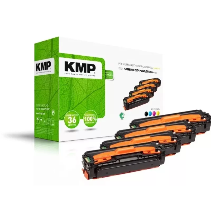 KMP Tinderikomplekt, ühilduv Samsung CLT-K504S/CLT-C504S/CLT-Y504S/CLT-M504S must, tsüaan, magenta, kollane 4-pakk