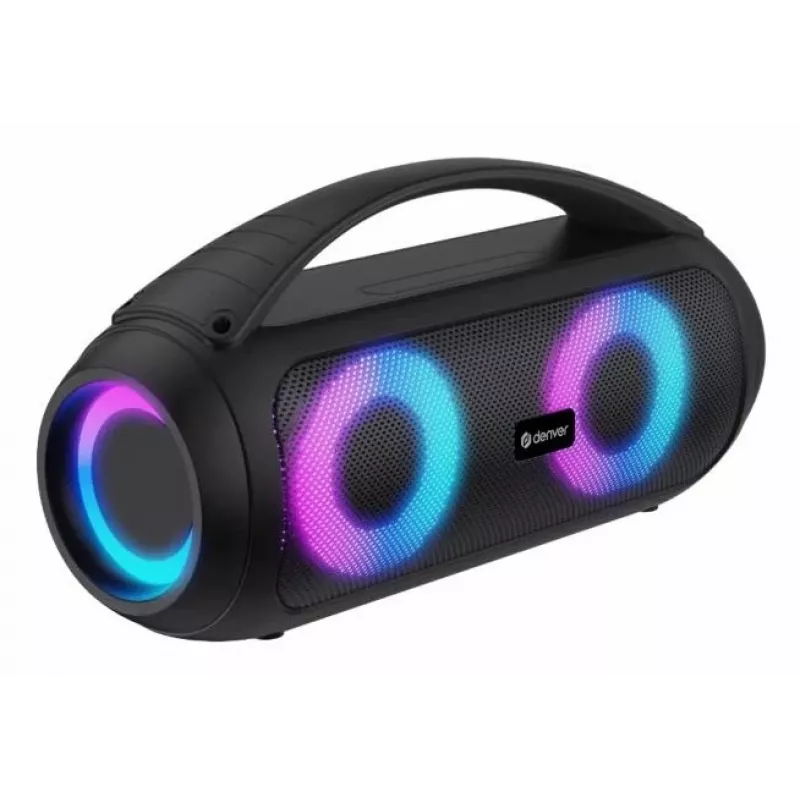 Denver BTG-618 Kaasaskantav Bluetooth peokõlar 200W LED-tuledega, must