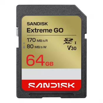 SanDisk Extreme Go SDXC 64GB UHS-I mälukaart (170MB/s lugemine, V30, 4K)