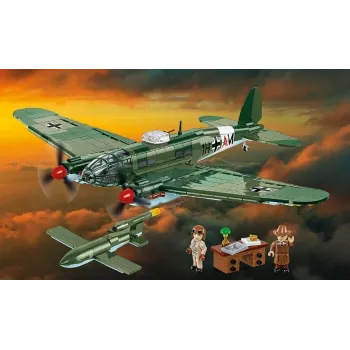 COBI Heinkel HE 111 H-22 koos V1 lendava pommiga ehitusklotside komplekt, 927 tükki