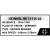 COBI Heinkel HE 111 H-22 koos V1 lendava pommiga ehitusklotside komplekt, 927 tükki