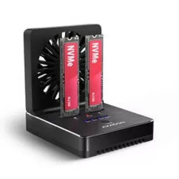 AXAGON ADSA-M2C22 Docking Station, Dual-SSD Clone Function, USB-C 3.2 20 Gbit/s
