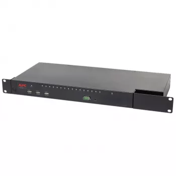 APC KVM1116R KVM Switch - 1 kohalik kasutaja, 16 porti, VGA, USB, 1U riiulipaigaldus