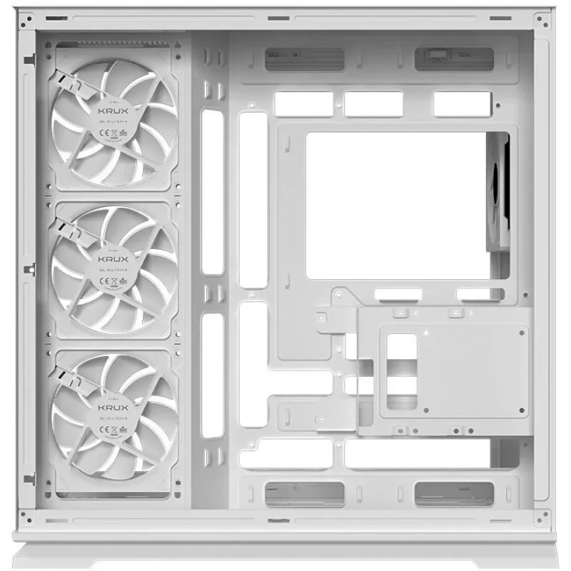 Krux Atron White Mid-Tower PC Case with Tempered Glass