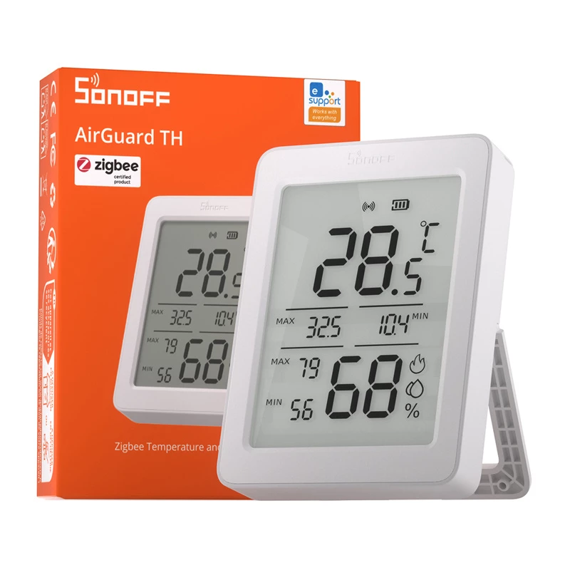 SONOFF AirGuard TH SNZB-02DR2 ZigBee LCD temperatuuri- ja niiskusandur