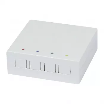 Synergy 21 FTTH seinakarp 4 SC-S või LC-D adapterile, 80x80mm kaablihaldusega, DIN-ron/sein, pressühendus