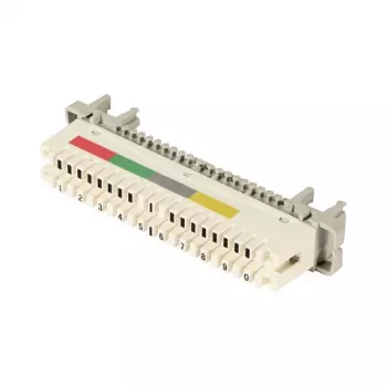 EFB-Elektronik LSA Disconnection Strip 2/10 to 10DA for Round Bar Mounting, without Color Code (46005.2)