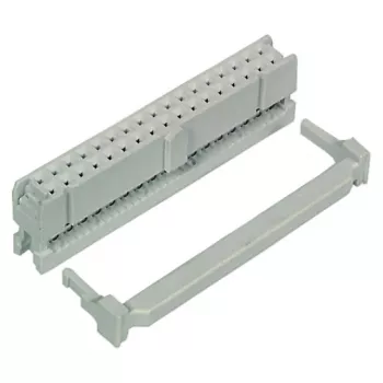 EFB-Elektronik 20-kontaktiline pistikupesa, samm 2,54 mm, 2x10, sirge, hall, E-WP 5461