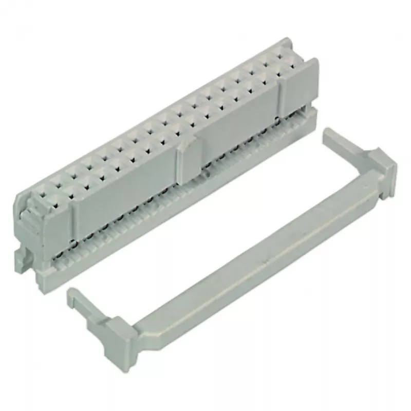 EFB-Elektronik 20-kontaktiline pistikupesa, samm 2,54 mm, 2x10, sirge, hall, E-WP 5461
