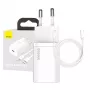 Baseus Super Si Quick Charger 20W USB-C kaabliga (valge)