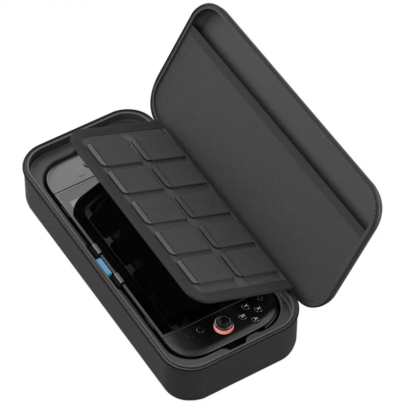 Venom Laadimiskarp Nintendo Switch 2 jaoks – Kõva kestaga kandekott 10 000 mAh toiteplokiga, must