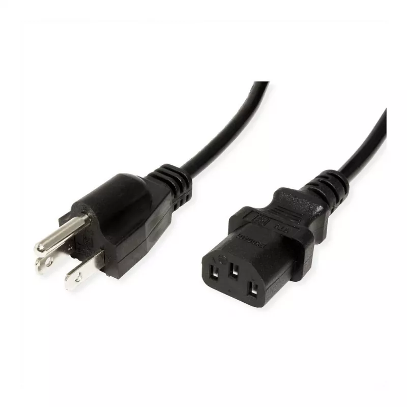 VALUE toitekaabel IEC 60320 C13 – NEMA 5-15 (M) 125 V – 1,8 m – must