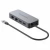 CONCEPTRONIC USB-C to 2x Gigabit Ethernet + 2x USB-A 3.2 Gen 1 Adapter, 0.3m, Grey