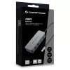 CONCEPTRONIC USB-C to 2x Gigabit Ethernet + 2x USB-A 3.2 Gen 1 Adapter, 0.3m, Grey